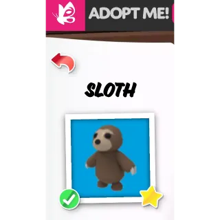 Sloth NFR ADOPT ME PETS