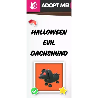 HALLOWEEN EVIL DACHSHUND NFR NEON