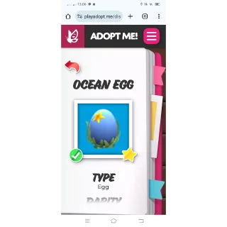 OCEAN EGG 2X ADOPT ME 