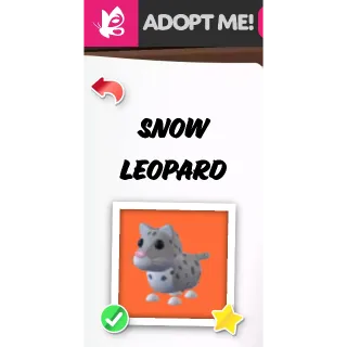 Snow Leopard NFR ADOPT ME PETS