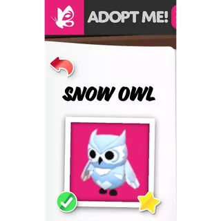 SNOW OWL MFR ADOPT ME PETS