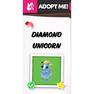 Diamond Unicorn FR ADOPT ME PETS