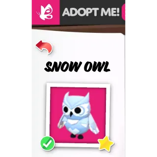 SNOW OWL NFR ADOPT ME PETS