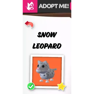 Snow Leopard MFR ADOPT ME PETS
