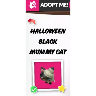 HALLOWEEN BLACK MUMMY CAT NFR