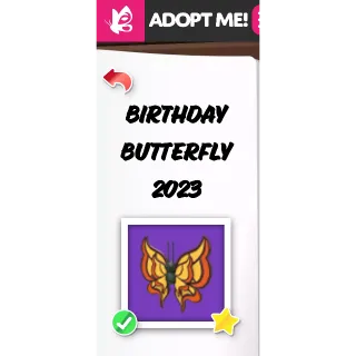 Birthday Butterfly 2023 FR