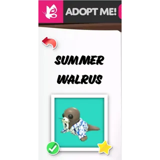 Summer Walrus FR ADOPT ME PETS