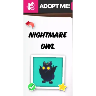 NIGHTMARE OWL FR ADOPT ME PETS