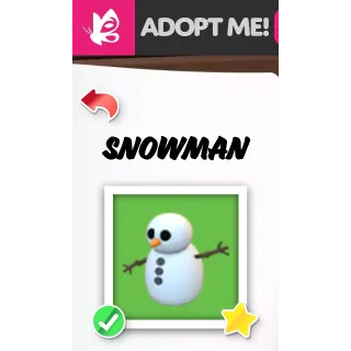 Snowman NFR ADOPT ME PETS