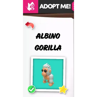 Albino Gorilla FR ADOPT ME PETS