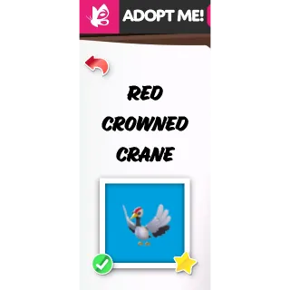 RED CROWNED CRANE FR ADOPT ME PETS