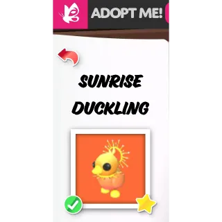 Sunrise Duckling NFR ADOPT ME PETS