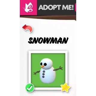 Snowman MFR ADOPT ME PETS