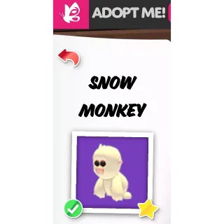 Snow Monkey FR ADOPT ME PETS