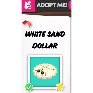 White Sand Dollar NFR ADOPT ME PETS