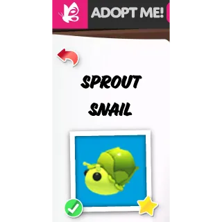 Sprout Snail NFR ADOPT ME PETS