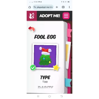 FOOL EGG ADOPT ME 