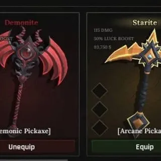 the forge Demonic pickaxe