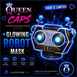 Glowing Robot Mask PS