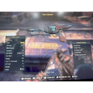  Legacy Nuclear Winter invalid Alien Blaster ULTRA Rare Collectable PS