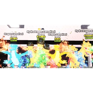 DRAGON CANNELLONI DIAMOND 2 MUTATION - DRAGON HYDRA BASE - DRAGON HYDRA 2 MUTATION AND DRAGON CANNELLONI GOLD 2 MUTATION