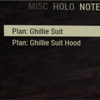 New Ghillie suit plans
