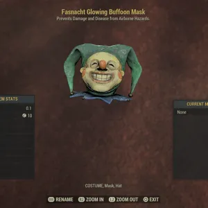 Glowing buffoon mask