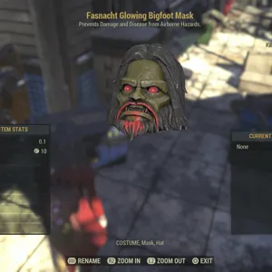 Glowing Bigfoot mask