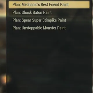 New Weapon paint plans