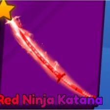 Red ninja katana