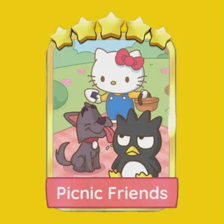 Picnic Friends 5⭐ Gold Sticker Monopoly Go Golden Blitz