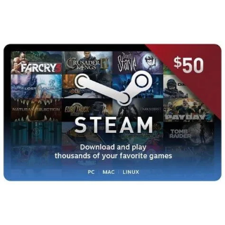 $50.00 Steam - Steam Gift Cards - Gameflip