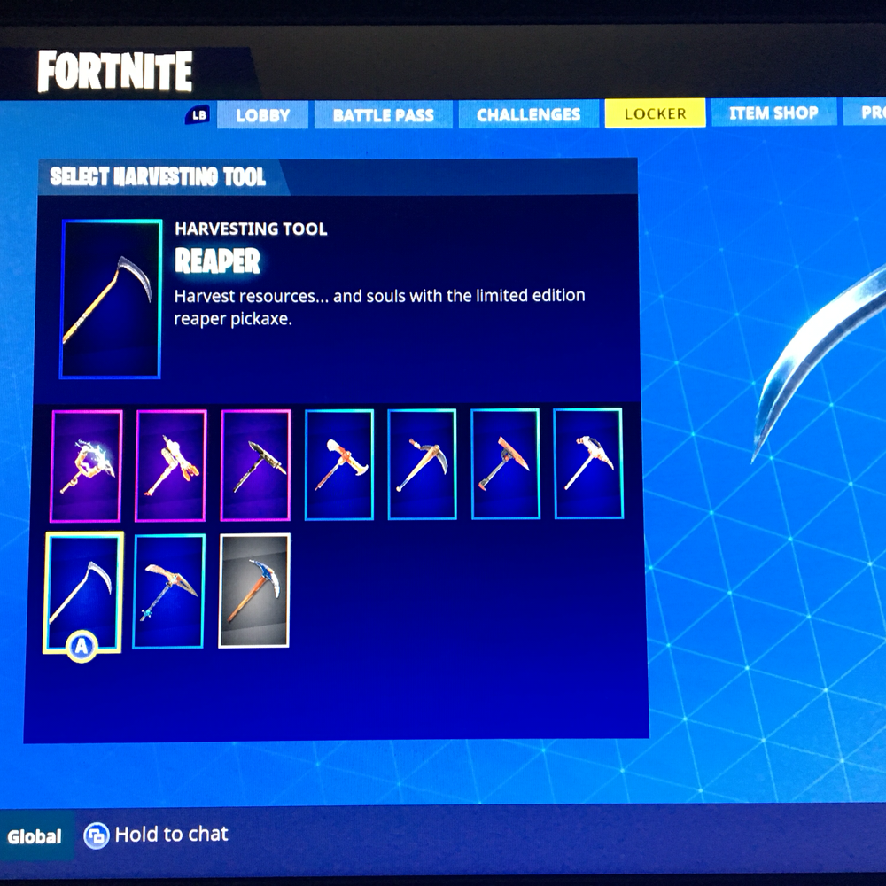 previousnext - the reaper fortnite pickaxe