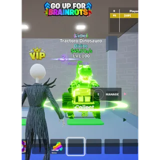 Go Up For Brainrots: Cyber Tractoro Dinosauro