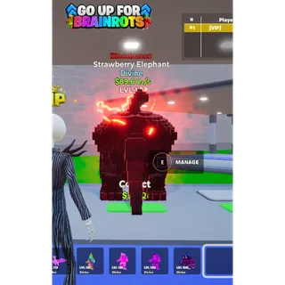 Go Up For Brainrots: Bloodmoon Strawberry Elephant