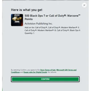 Call Of Duty 500 point [FAST DELIVERY]