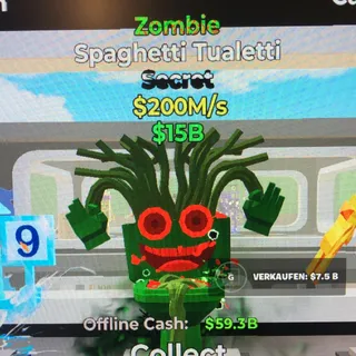 Steal the Brainrot I Spaghetti Tualetti Zombi Toilett 200M/sec Rare I Fortnite