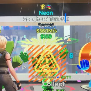 Steal the Brainrot I Spaghetti Tualetti Neon DOUBLE TRAIT LIGHTNING + GLITCH BONUS 560M/sec Toilet I Fortnite