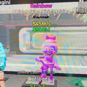 Steal the Brainrot I Chicleteirina Bicicleteirina Rainbow FEMALE Bike I Chicleteira Bicicleteira Female I Fortnite