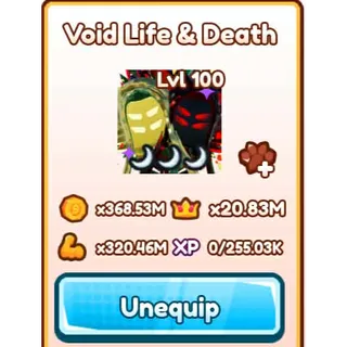 Saber Simulator Void Life & Death LVL 100