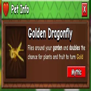 Grow A Garden 2 Golden Dragonfly