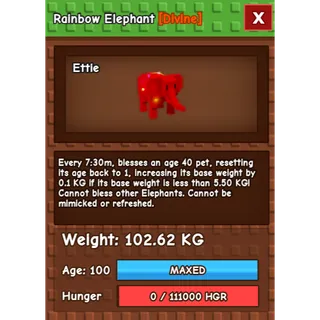 [CUSTOM ORDER 1/3] RAINBOW HATCHED ELEPHANT 102.62KG