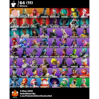 🎮 [PC/XBOX/PSN] 🔥 64 SKINS 🔥 – PETER GRIFFIN 🐸 + OMEGAROK ⚡ + WAR MACHINE 🤖 – 200 VB 💀