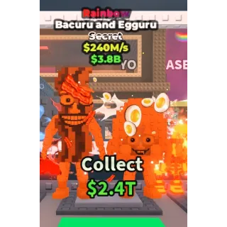 BACURU AND EGGURU 240M/S - STEAL A BRAINROT - FAST DELIVERY