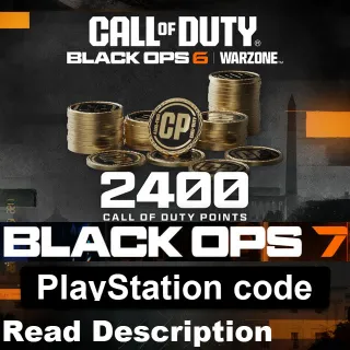 2400 COD Points PlayStation BO7 and BO6 Read Description - Call of Duty Black Ops and Warzone