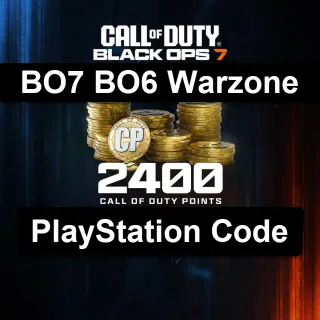 2400 COD Points PlayStation BO7, BO6, Warzone Call of Duty Black Ops 7, Black Ops 6 and Warzone