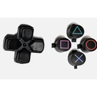 Custom PS5 Dual Sense Classic Retro Buttons Kit: D-Pad & X-O Buttons