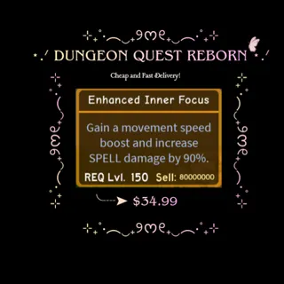 Dungeon Quest Reborn I Enhanced Inner Focus I EIF I CHEAP I Fast Delivery