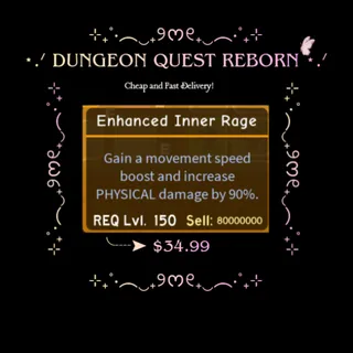 Dungeon Quest Reborn I Enhanced Inner Rage I EIR I CHEAP I Fast Delivery