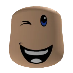 Blue Wistful Wink Face